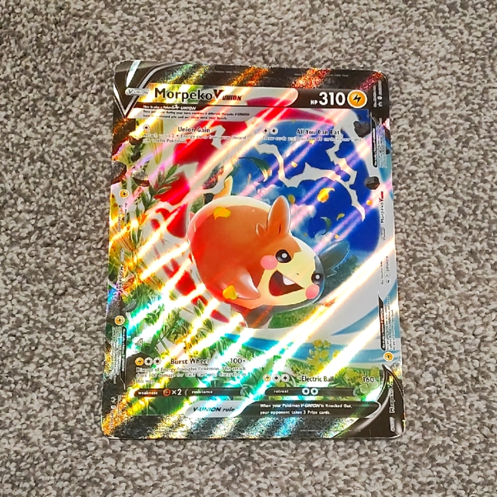 Jumbo Morpeko V-Union Holographic Card